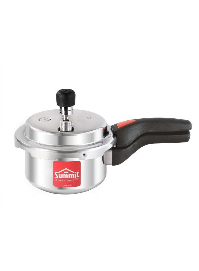 SUMMIT طباخ ضغط ألمنيوم ممتاز بسعة 1 لتر مع غطاء خارجي، قاعدة غير قابلة للتحريض، فضي - Image 1