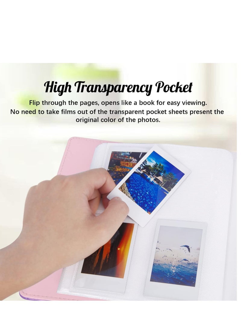 Generic Mini Photo Album Compatible for Fujifilm Instax Mini 12 11 9 90 8+ 8 7S 40 26 25 EVO LiPlay Instant Camera/Mini Link SP-1 Printer/Z2300/ PIC-300 Polaroid Pictures (256 Pockets Shiny Pink)  - Image 5