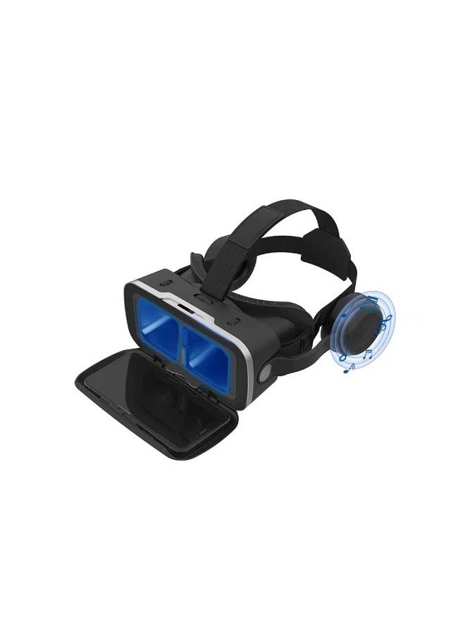 Shinecon Virtual Reality Glasses View 3D Film With Stereo Headset For Mobile Phones From 4.7-7 Inches – Black - Image 2
