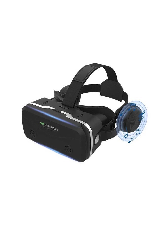 Shinecon Virtual Reality Glasses View 3D Film With Stereo Headset For Mobile Phones From 4.7-7 Inches – Black - Image 1