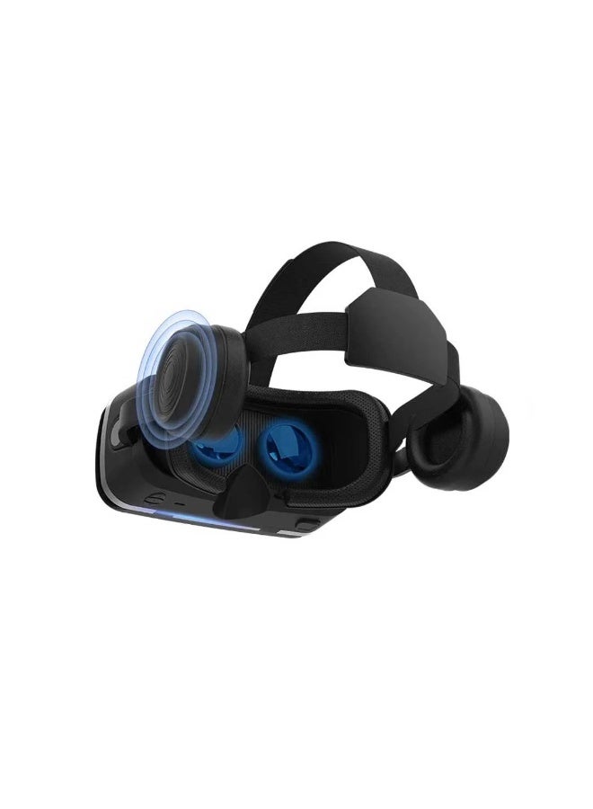 Shinecon Virtual Reality Glasses View 3D Film With Stereo Headset For Mobile Phones From 4.7-7 Inches – Black - Image 4