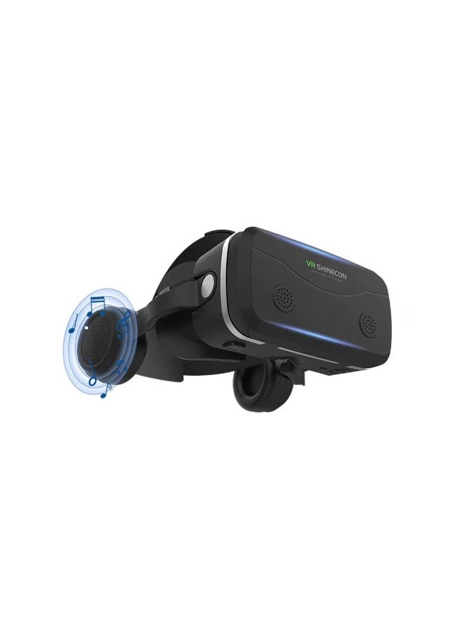 Shinecon Virtual Reality Glasses View 3D Film With Stereo Headset For Mobile Phones From 4.7-7 Inches – Black - Image 5