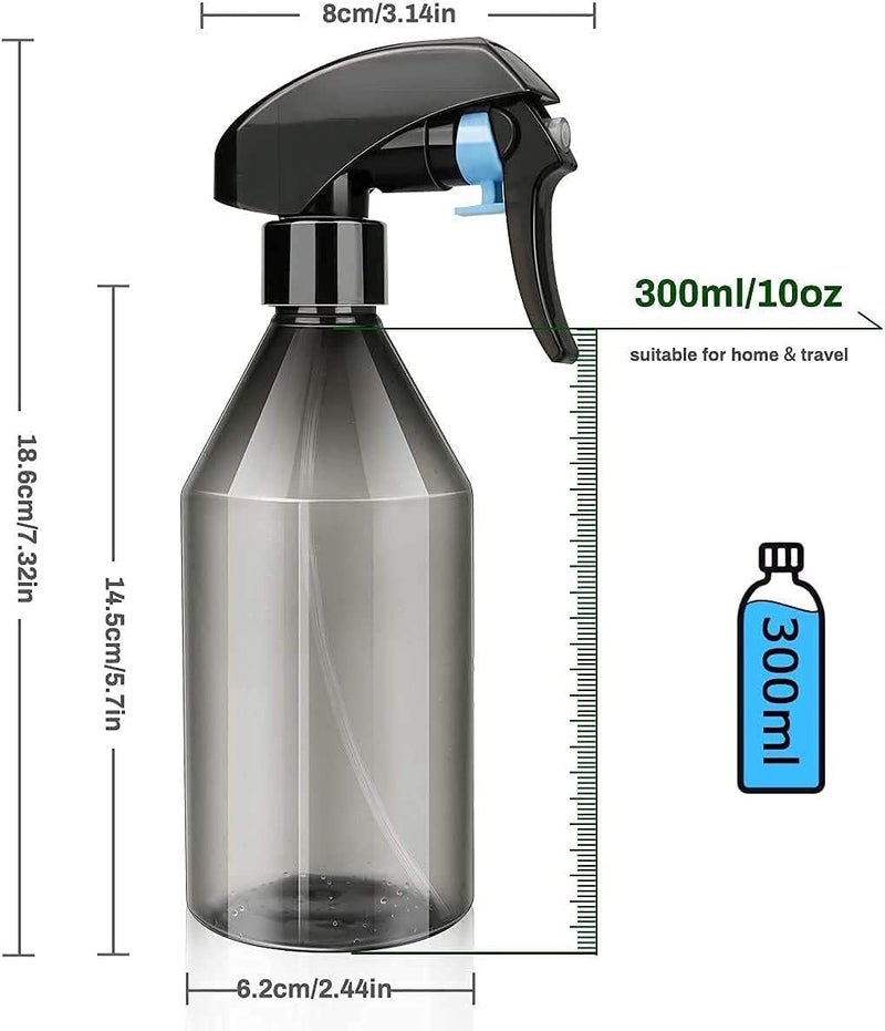 ChicAbode 2 Pcs Plant Mister Water Spray Bottle, 300 ml Fine Mist Sprayer for Flowers, Indoor & Outdoor Plants, Gardening, Succulents, Bonsai, Cleaning Solutions, Leak-Proof Plastic Spritz Bottle - Image 2