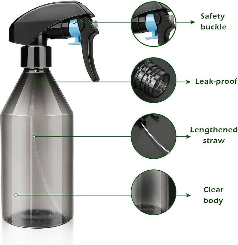 ChicAbode 2 Pcs Plant Mister Water Spray Bottle, 300 ml Fine Mist Sprayer for Flowers, Indoor & Outdoor Plants, Gardening, Succulents, Bonsai, Cleaning Solutions, Leak-Proof Plastic Spritz Bottle - Image 3