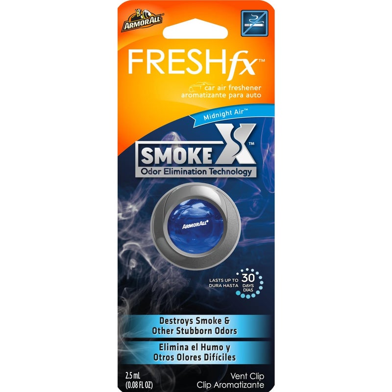 Armor All Fresh FX Smoke X Car Odor Eliminator , Car Air Freshener, Midnight Air Scent, 0.08 Fl Oz, 1 Count (Pack of 1) - Image 1