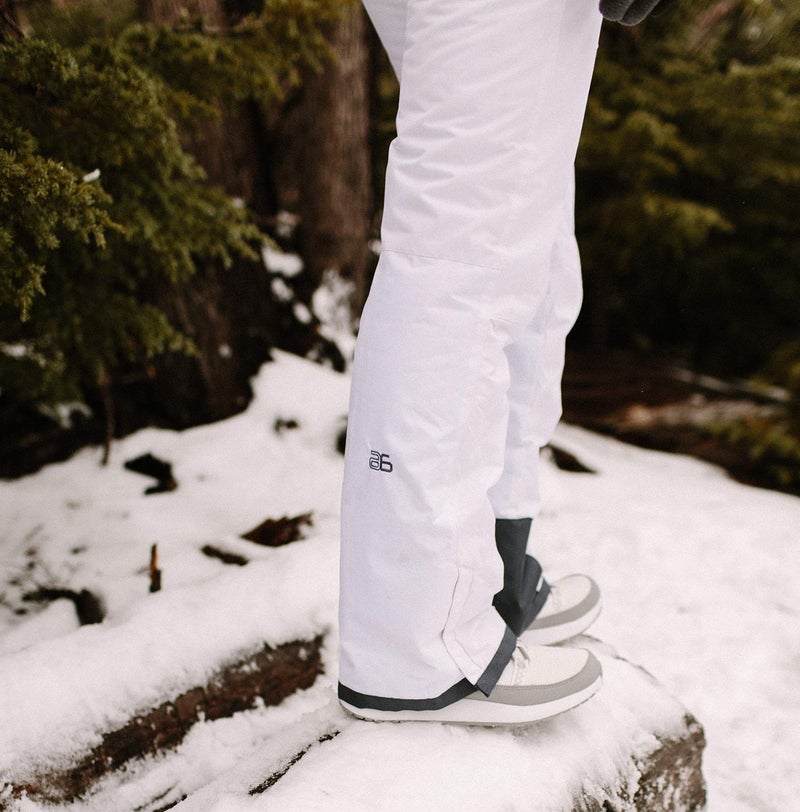 SkiGear Women's Insulated Snow Pants, White, X-Small Short - Image 2