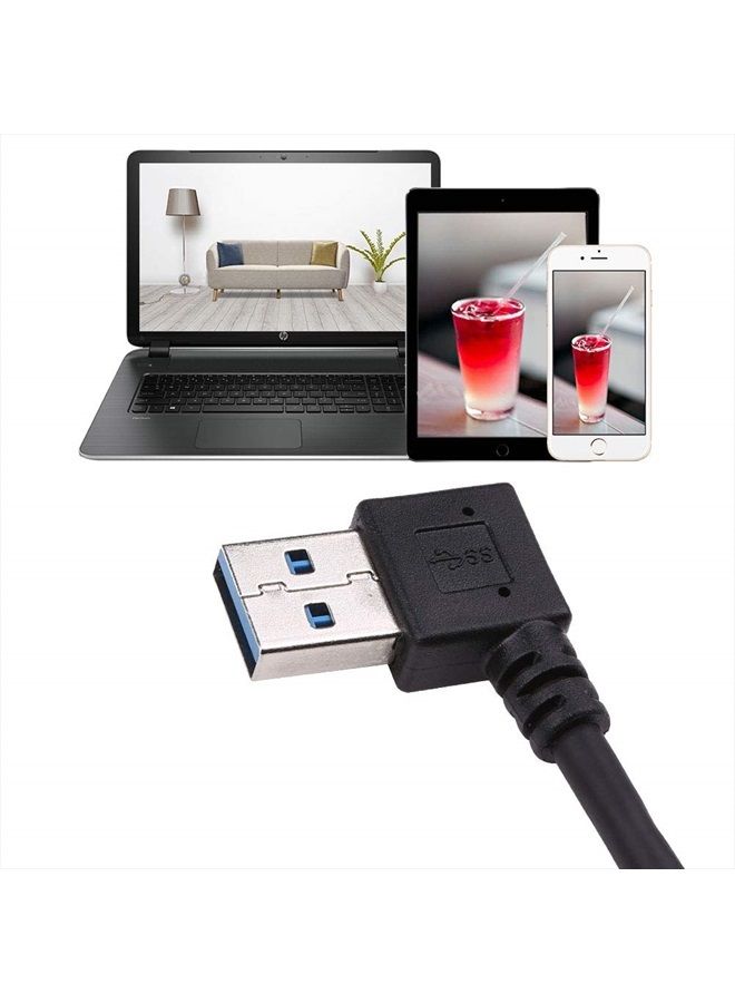 Smays SMAYS Right Angle USB 3.0 to Micro B Cord for Toshiba External Hard Drive Disk - Power Charge and Data Cable - Image 5