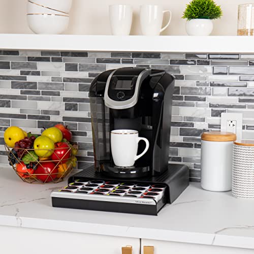 Mind Reader Single Serve Coffee Pod Drawer, 36 Pod Capacity, Countertop Organizer, Breakroom, 12.75"L x 13"W x 3"H, Black - Image 2