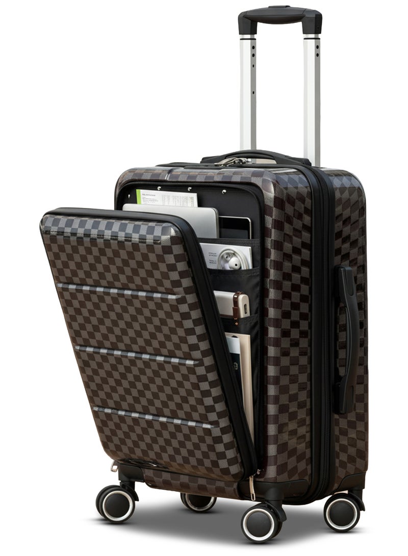 ZAAPPY Multifunctional Front Opening Hard shell ABS Carry-On Luggage, Lightweight, Laptop Compartment - Image 1