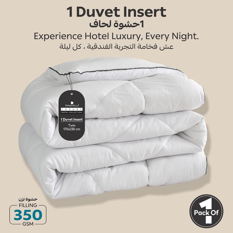 DONETELLA إدراج لحاف بحجم 170 × 230 سم، لحاف بحجم توأم بديل الريش، حشوة 350 GSM، مبطن بشكل ماسي لحاف لجميع الفصول (إدراج لحاف) - Image 2
