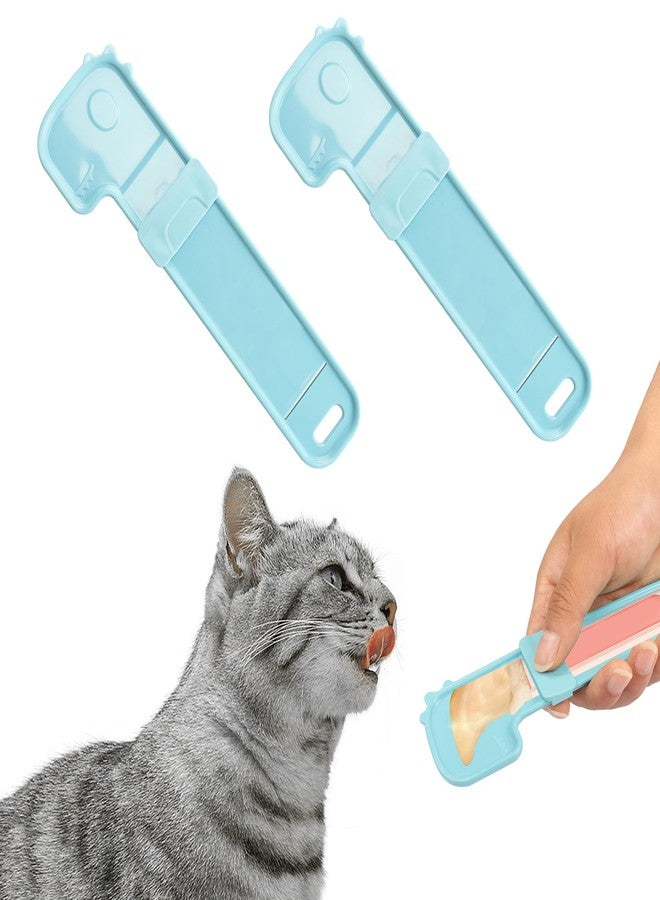 YAODHAOD Cat Strip Squeeze Spoon, Cat Wet Treats Dispense Spoon, 2PCS - Image 1