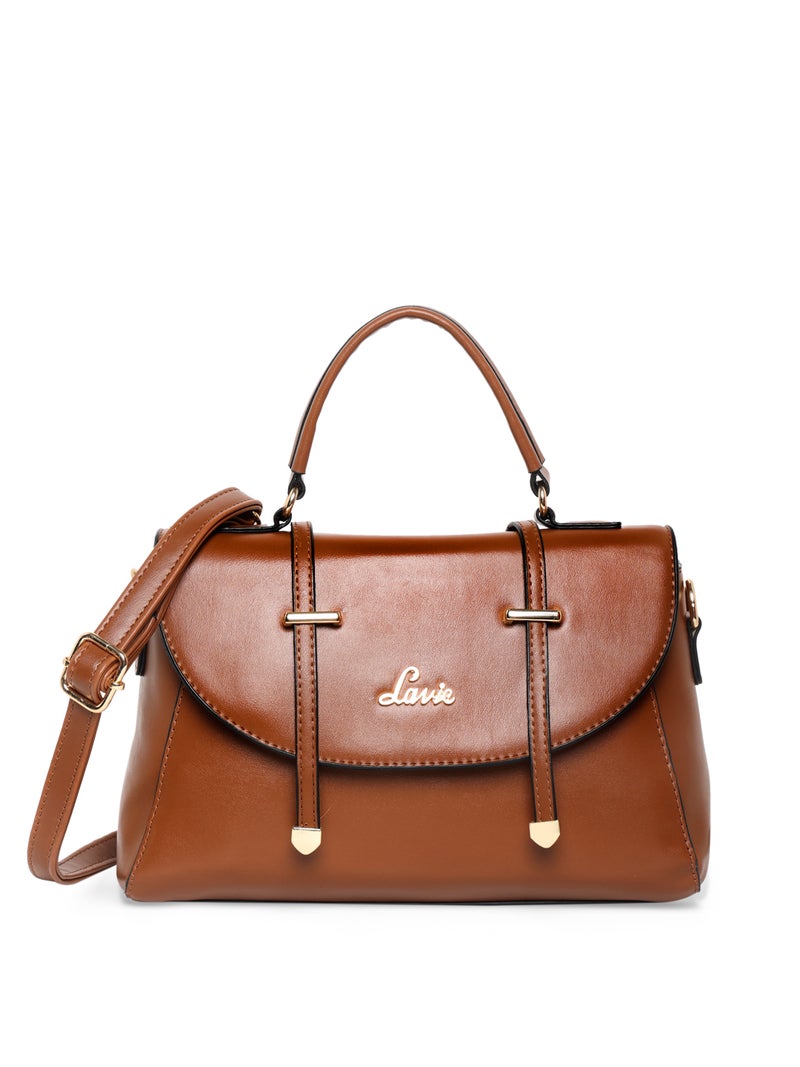 Lavie Beech Women's Flap Satchel (Tan) - Image 1