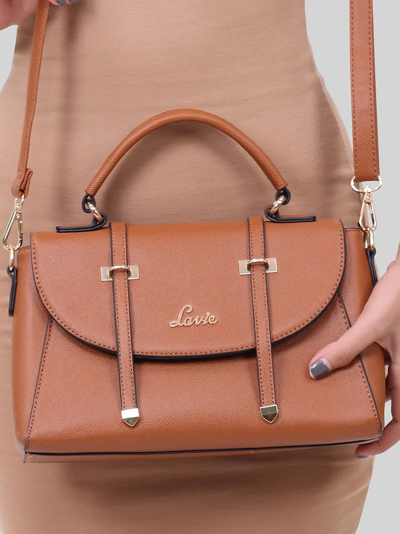 Lavie  Beech Women's Flap Satchel (Tan) for Women | Best Price UAE