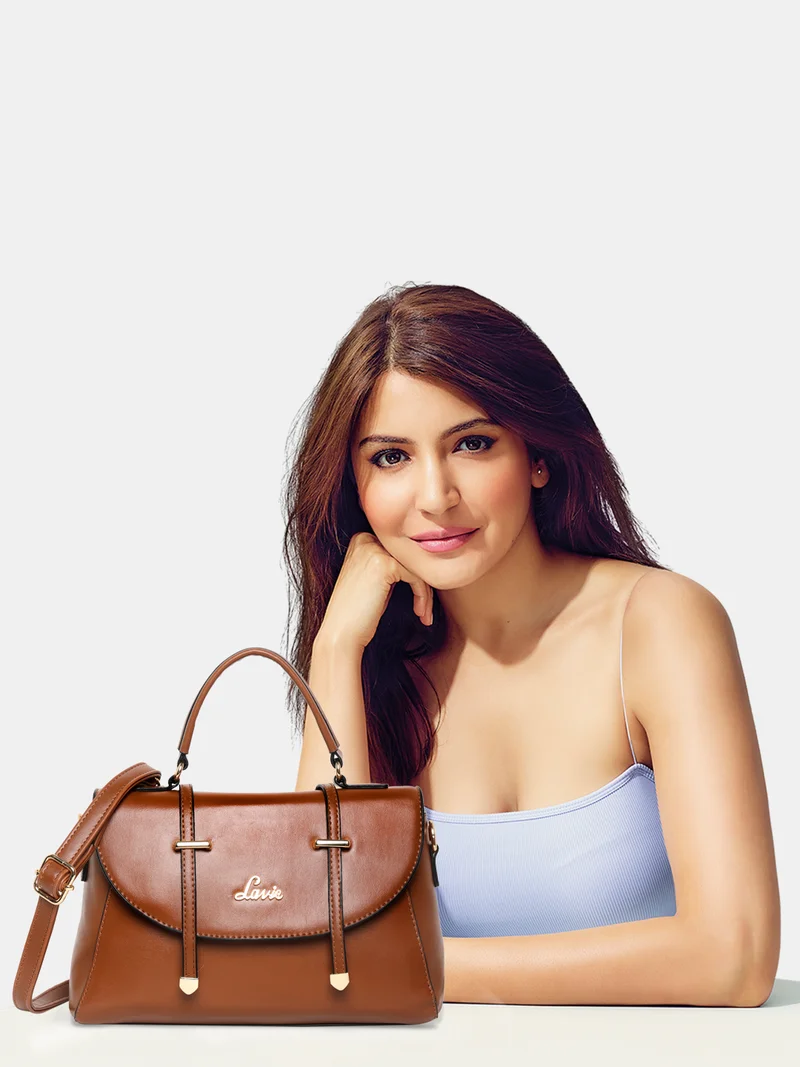 Lavie  Beech Women's Flap Satchel (Tan) for Women | Best Price UAE