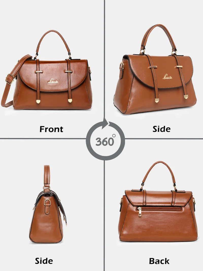 Lavie  Beech Women's Flap Satchel (Tan) for Women | Best Price UAE