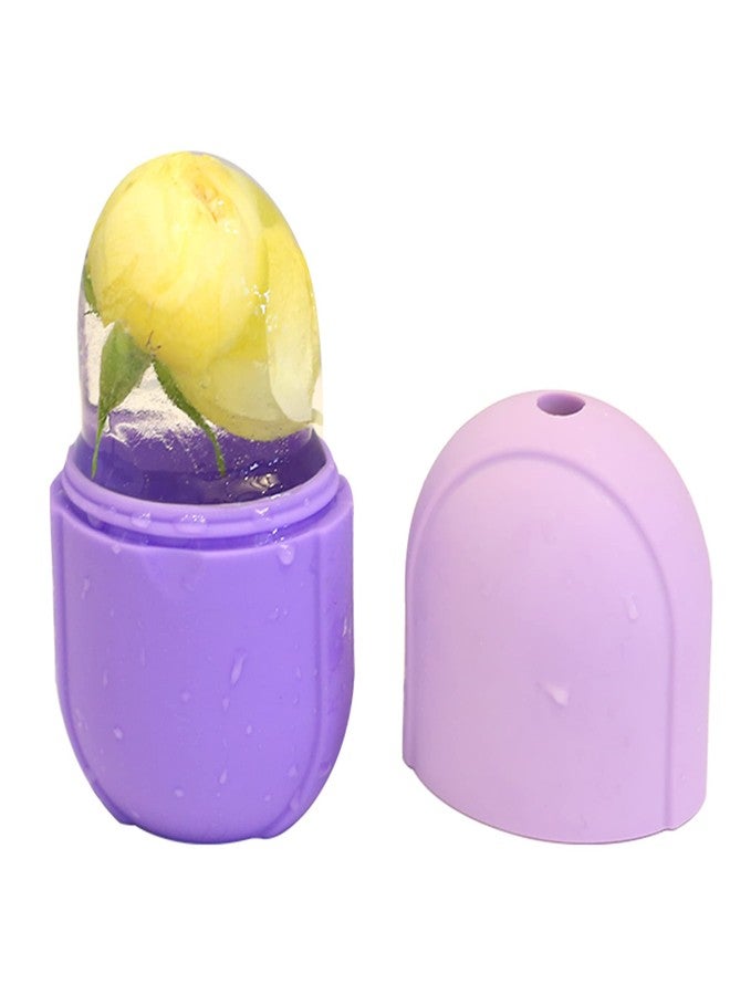 ايذلاند أسطوانة ثلج للوجه، أسطوانة ثلج بنفسجية للوجه والعناية بالبشرة حول العينين والرقبة، عصا ثلج سيليكونية، أداة ثلج للوجه، تخفيف انتفاخ العينين وإزالة الخطوط الدقيقة وتقليل حب الشباب - Image 5