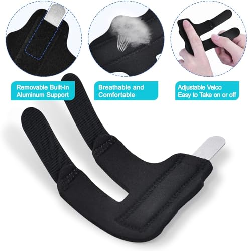 Sopito Finger Splint, 2pcs Finger Brace Support Stabilizer for Index, Middle, Ring Fingers Straightening Arthritis Knuckle Immobilization - Image 5