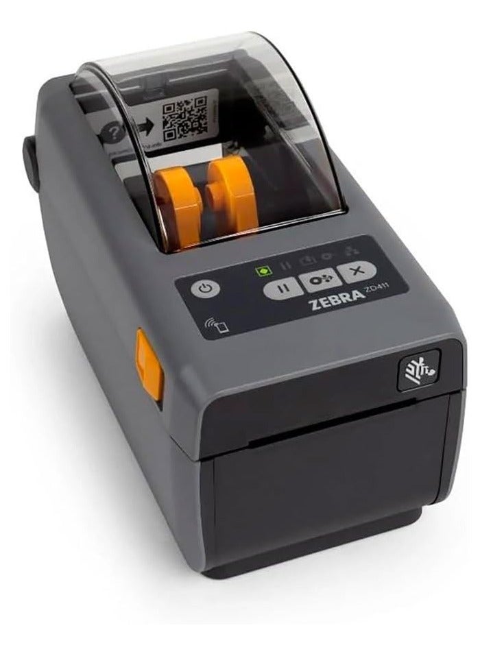 Zebra ZD411 (Zebra ZD410 Replacement) Direct Thermal | 203 DPI  USB, USB Host, Modular Connectivity Slot, BTLE5, EZPL | 2 in Width | Includes Software - Image 1