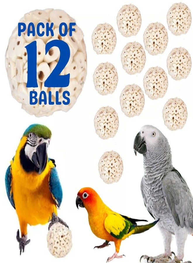 Interactive Bird Toy - Natural Wooden Sola Balls (Bird Interactive Toy Natural Sola Wooden Balls) - Image 1