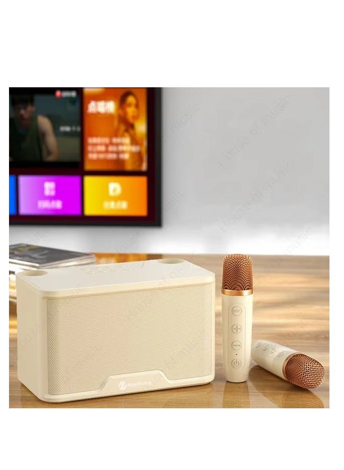 سمارت بيري مجموعة مكبرات صوت ستيريو KTV منزلية مع مشغل كاريوكي DSP ومكبر صوت لاسلكي بتقنية البلوتوث للتلفزيون/الهاتف المحمول/المعرض