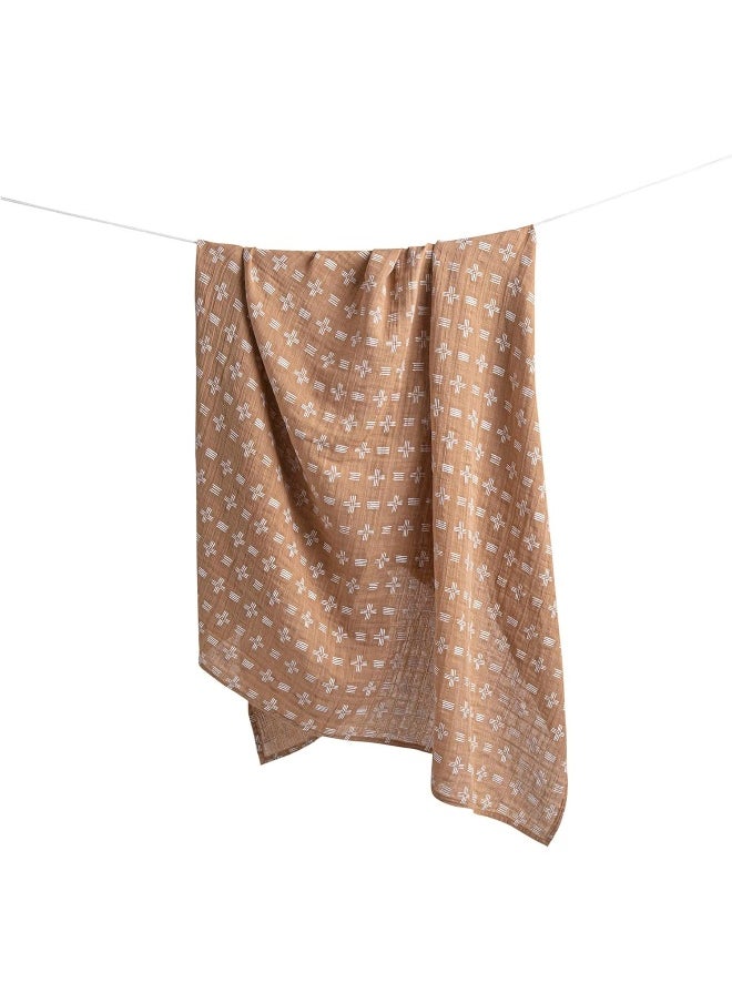 Crane BABY Crane Baby Soft Muslin Swaddle, Soft Swaddle Wraps for Boys and Girls, Beige and Woodland Animal, 2 Count, 47" x 47"  - Image 2