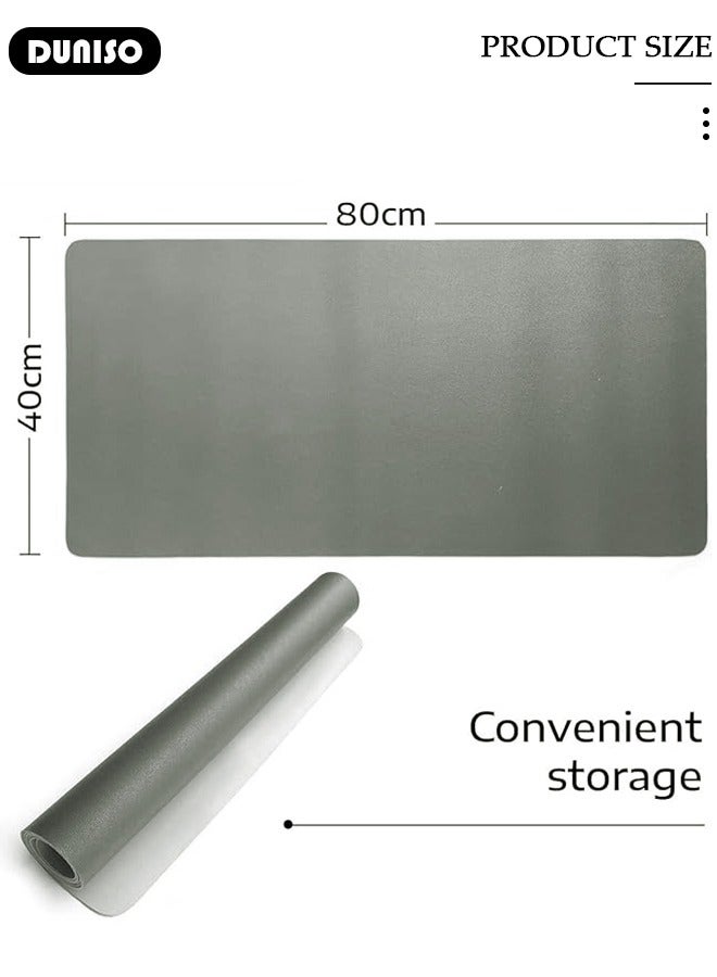 DUNISO Leather Desk Pad Protector, Office Desk Mat, Waterproof Writing Desk Pad for Eye Protection, Anti-Slip Large Mouse Pad for Office and Home, Applicable Game,Office,Learning - Image 4