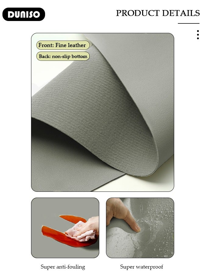 DUNISO Leather Desk Pad Protector, Office Desk Mat, Waterproof Writing Desk Pad for Eye Protection, Anti-Slip Large Mouse Pad for Office and Home, Applicable Game,Office,Learning - Image 2