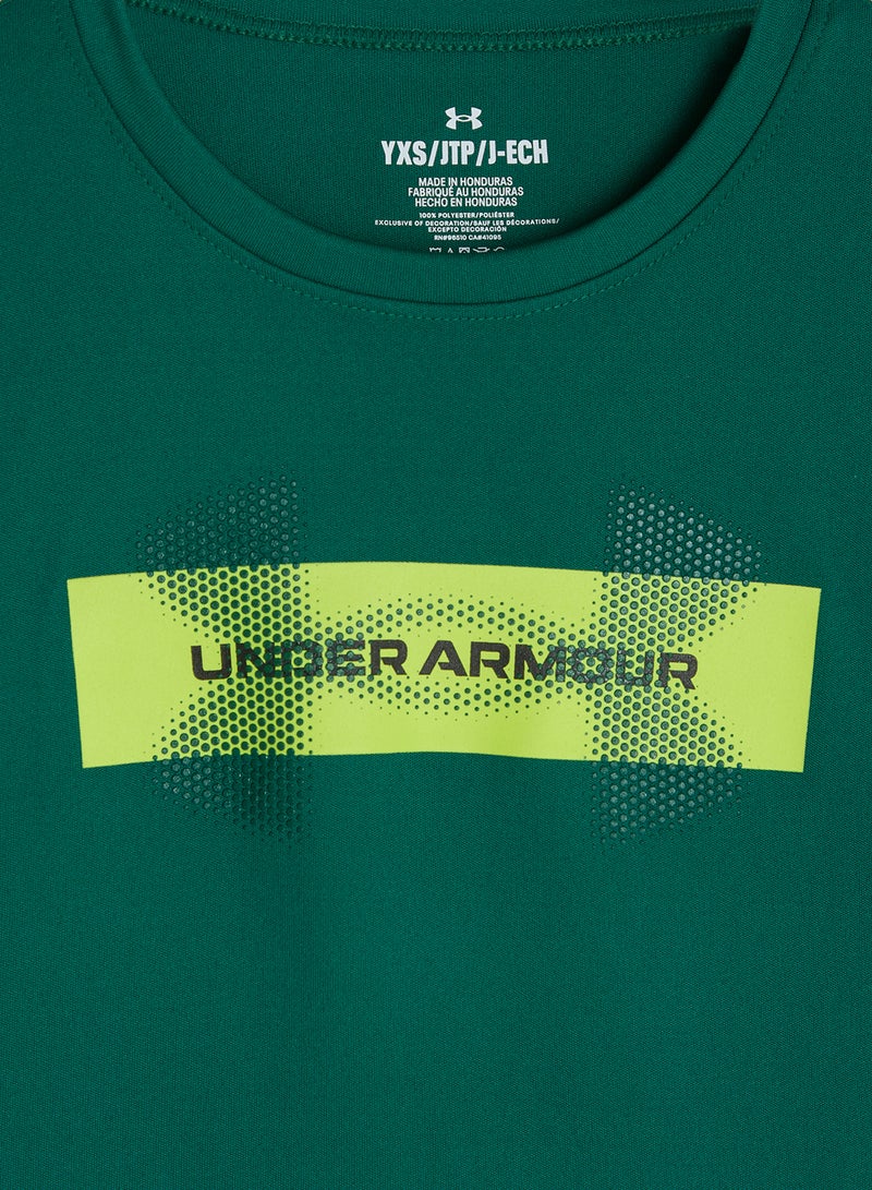 UNDER ARMOUR Youth Tech Graphic T-Shirt - Image 3