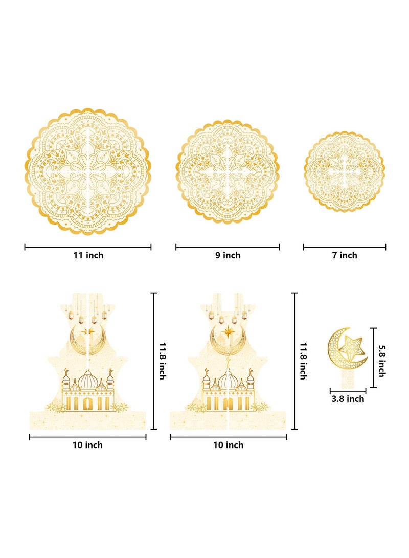 3 Tier Eid Ramadan Cupcake Stand With 12 Cupcake Toppers and Wrappers - view 4