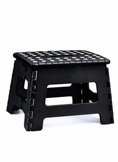 KASTWAVE Folding Step Stool -  Lightweight Step Stool Sturdy Enough Opens Easy with One Flip Great for Kitchen, Bathroom, Bedroom, Kids or Adults - Black  - Image 1