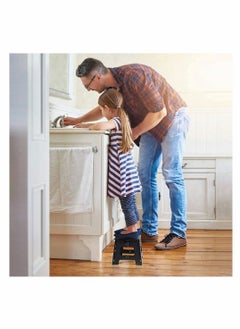 KASTWAVE Folding Step Stool -  Lightweight Step Stool Sturdy Enough Opens Easy with One Flip Great for Kitchen, Bathroom, Bedroom, Kids or Adults - Black  - Image 5