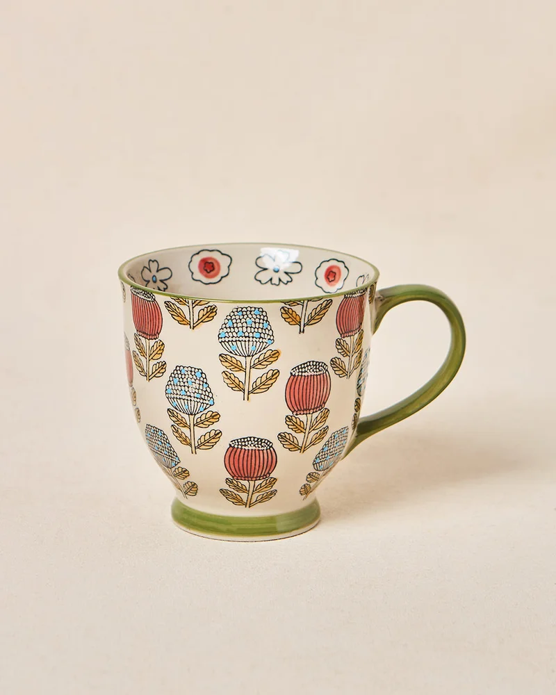 Chumbak Wildflower Mug, 500ml | Lost in Paradise
