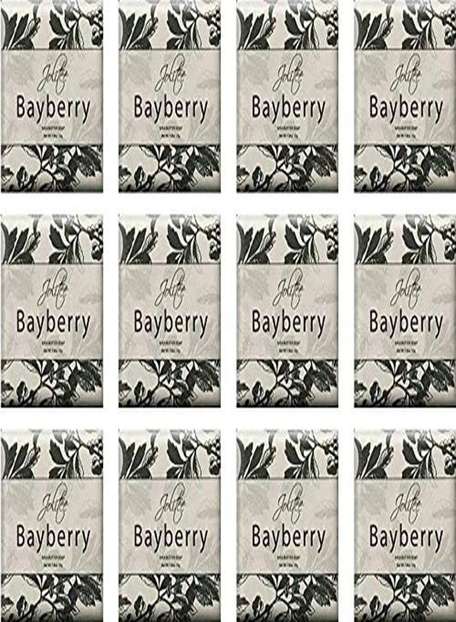 Jolitee French Milled Botanical Soap Set of 12 in Fabulous Scents, Individually Wrapped Vegetable Based Mini Soaps with Essential Oils, Shea Butter and Natural Extracts Collection (Bayberry