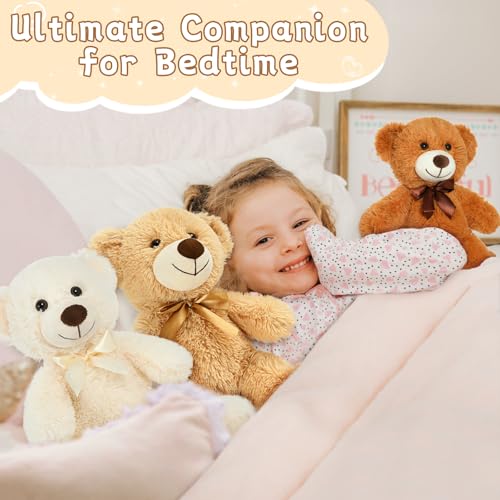 MorisMos 10Pcs Teddy Bears Bulk Baby Shower, 14inch Cute Teddy Bear Stuffed Animals Plush, Small Stuffed Bears on Centerpiece Baby Shower, White - Image 4