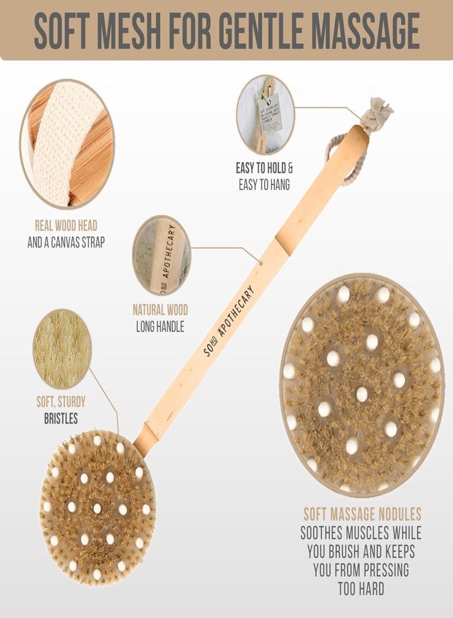 BLKSMITH Dry Massaging Brush and 2 Loofahs for Men - Shower Scrubber for Body, Deeply Cleanse Skin, Remove Impurities - Bath Loofa & Dry Brushing Body Brush for Lymphatic Drainage (Green - Navy - Image 4