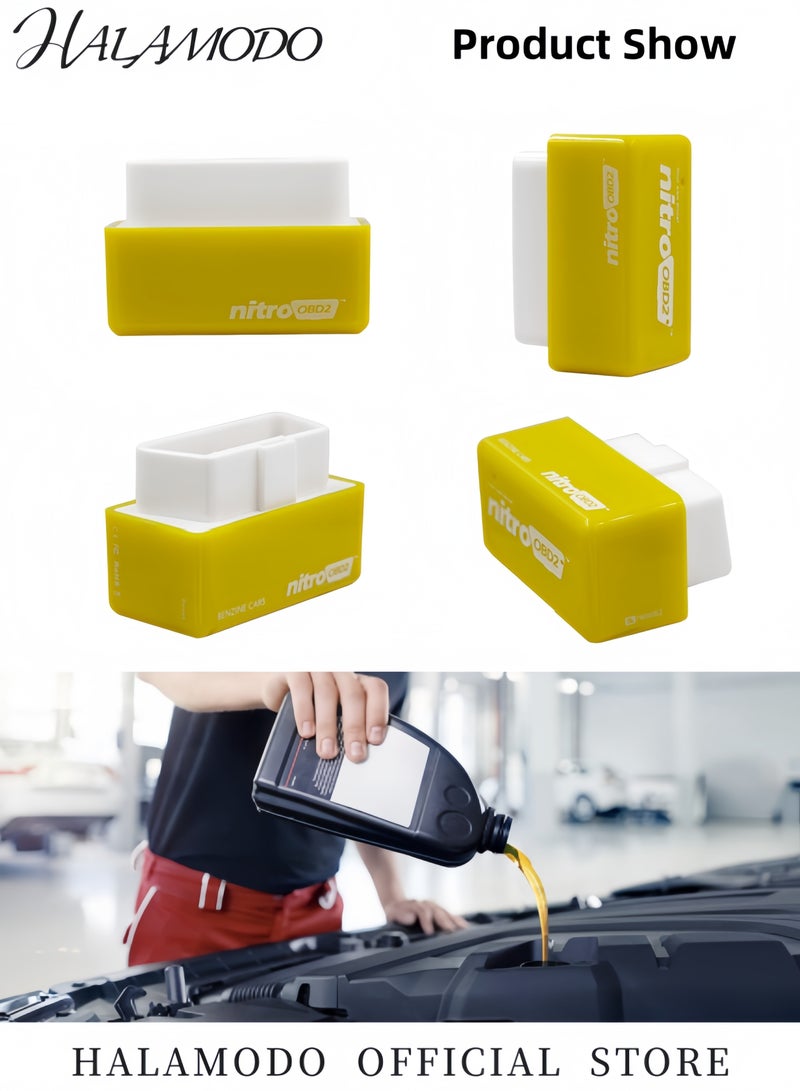 HALAMODO Car Fuel Savers Scanner Diagnostic Scan OBD2 Car Plug & Driver Professional Car Power Upgrade Fuel Saving Tool Suitable for Most Cars - Image 2