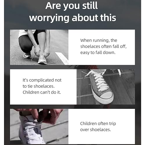 Gozaqe No Tie Elastic Shoe Laces,2 Pairs,Elastic Shoe Laces for Kids,Adult and elderly,Screw Capsule Shoe Clasp,Suitable for Sports Shoes,Casual Shoes,Hiking Shoes,Etc(Black+White) - Image 5