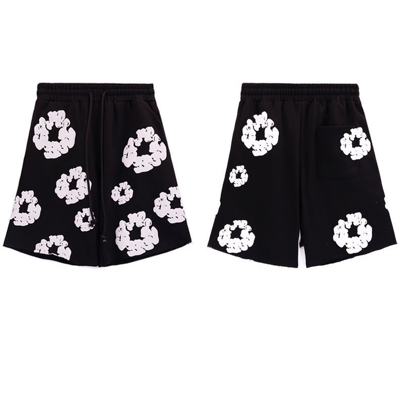 Export Trendy Brand Denim Tears Kapok Foam Printed American Cotton Shorts For Men And Women - Image 4