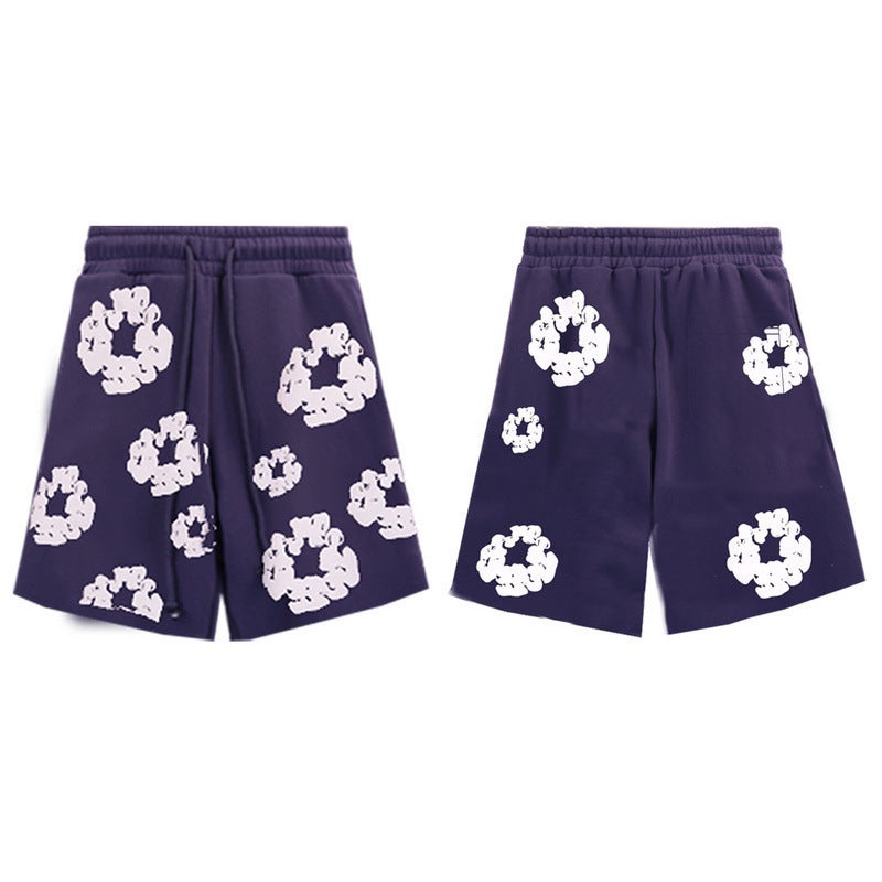 Export Trendy Brand Denim Tears Kapok Foam Printed American Cotton Shorts For Men And Women - Image 3