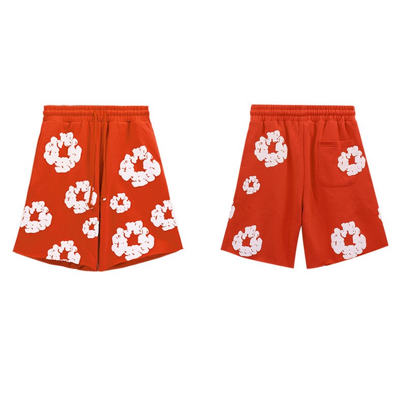 Export Trendy Brand Denim Tears Kapok Foam Printed American Cotton Shorts For Men And Women - Image 5