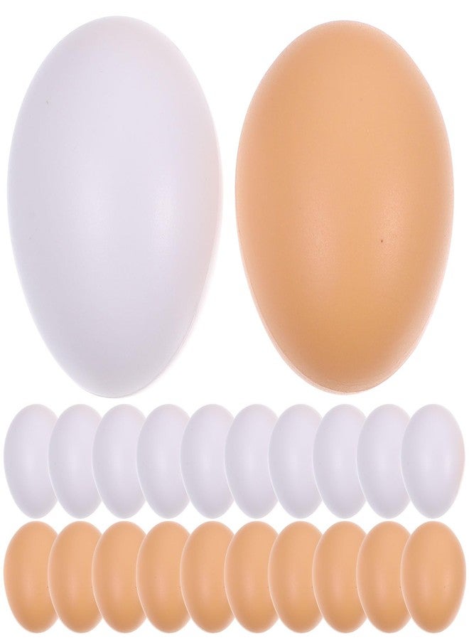 JECOMPRIS 40pcs Easter Fake Eggs: Simulation Blank Egg Artificial Eggs Plastic Easter Eggs for Painting Display Crafting Home Decor - Image 1