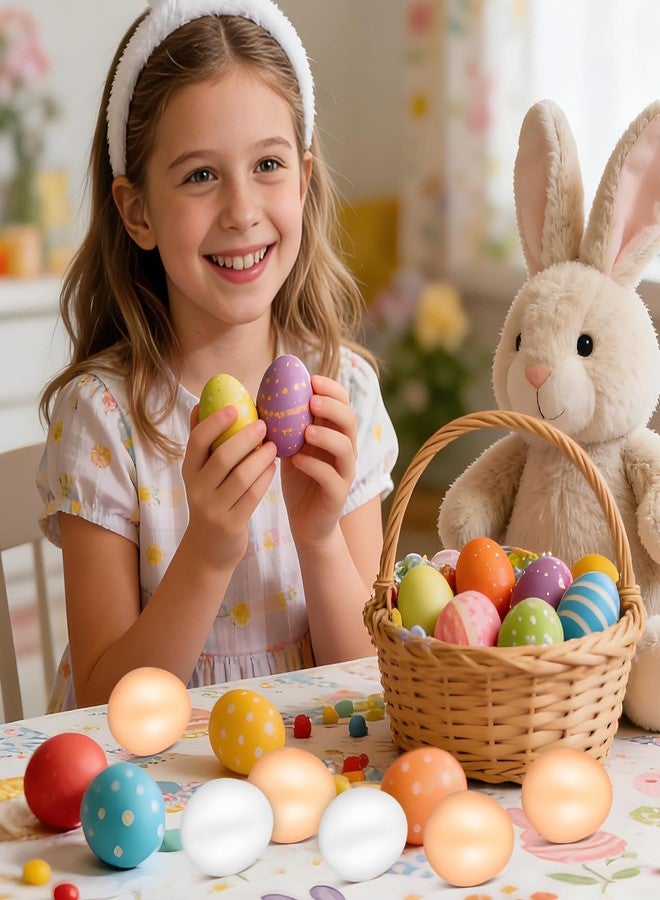 JECOMPRIS 40pcs Easter Fake Eggs: Simulation Blank Egg Artificial Eggs Plastic Easter Eggs for Painting Display Crafting Home Decor - Image 4