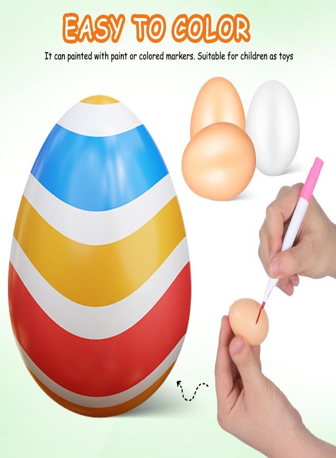JECOMPRIS 40pcs Easter Fake Eggs: Simulation Blank Egg Artificial Eggs Plastic Easter Eggs for Painting Display Crafting Home Decor - Image 3