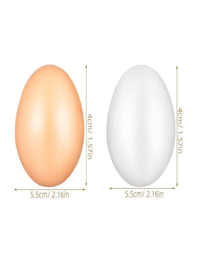 JECOMPRIS 40pcs Easter Fake Eggs: Simulation Blank Egg Artificial Eggs Plastic Easter Eggs for Painting Display Crafting Home Decor - Image 2