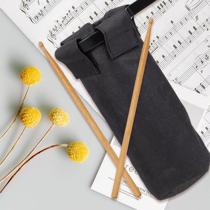 Black Drumstick Storage Barrel Case Compact Sturdy Holder Bag For Musicians - Image 4