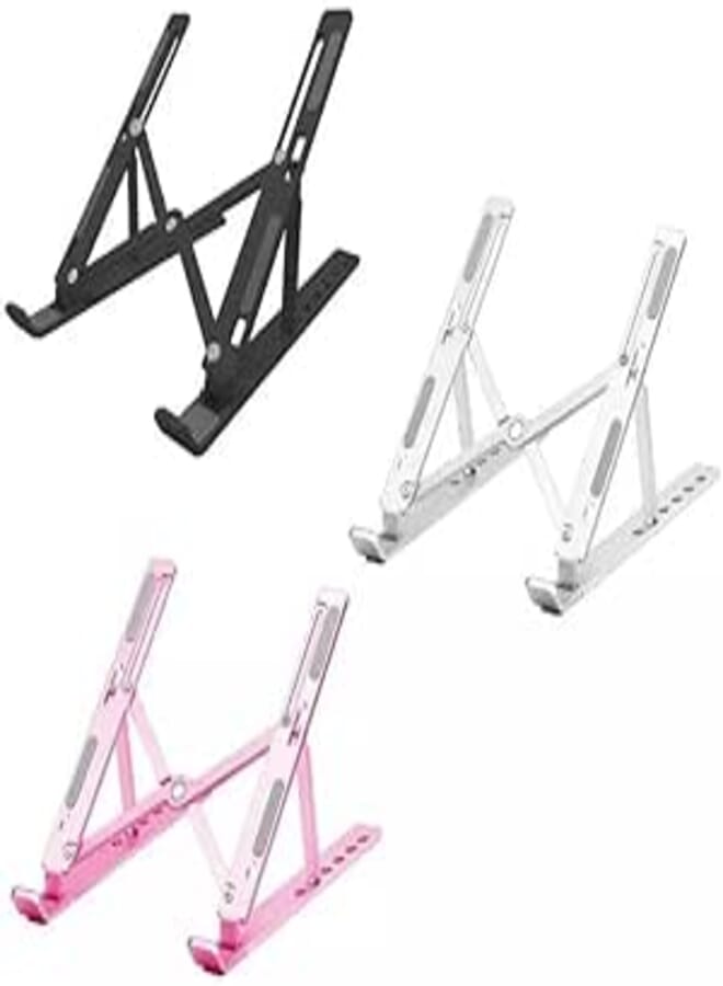 Portable Laptop and Tablet Stand – Ideal for Tables & Travel with Stylish Design – Light and Modern for Use in Car and On-The-Go (Multicolor)