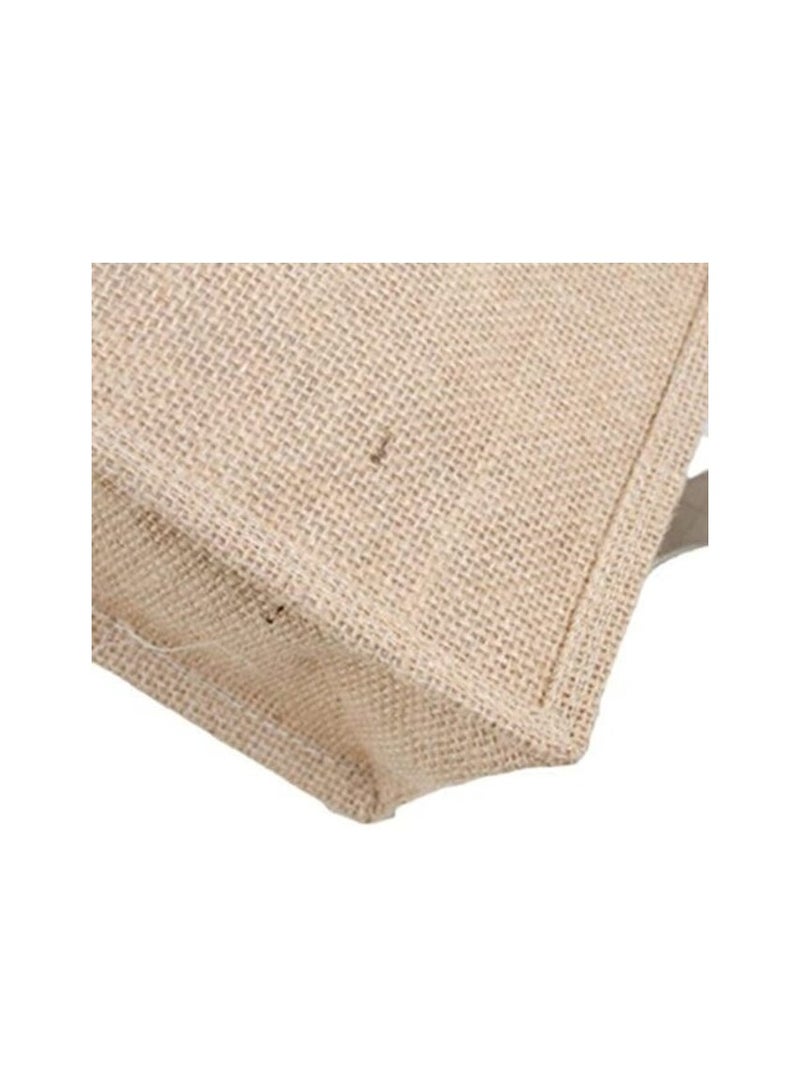 Red Dot Gift Red Dot Gift Linen Pu Coating Reusable Jute Shopping Bag Beach Blonde Handbags Canvas Tote Bags For Women Grocery Bag Large (1, H30*L40*W15cm)  - Image 2