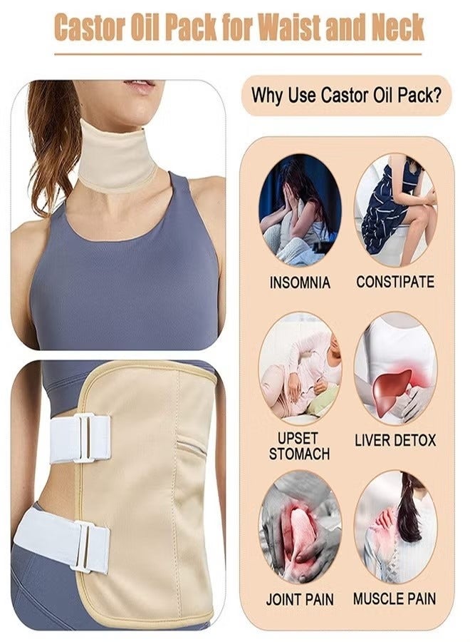 FASHION Reusable and Leak-proof Castor Oil Pack, Soft and Flexible, Essential Oil Assisted Waist Belt For Oil Therapy - Image 5