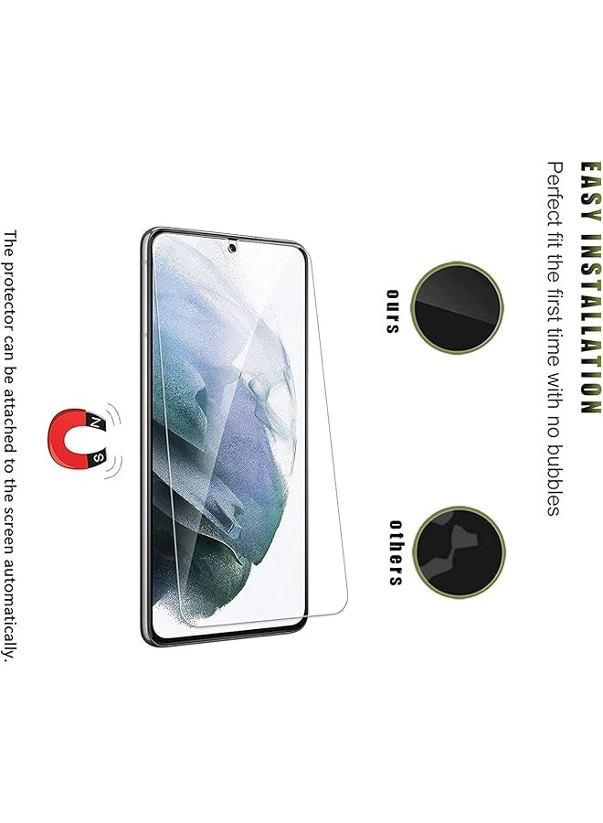 erorex For Galaxy S22 Screen Protector 2 +2 Pack 2 Pcs Full Coverage Tempered Glass Film With 2 Pcs Camera Lens Protector 9H Hardness Fingerprint Unlock Ultra Thin Hd Clear For Samsung Galaxy S22 6.1 Inch  - Image 5