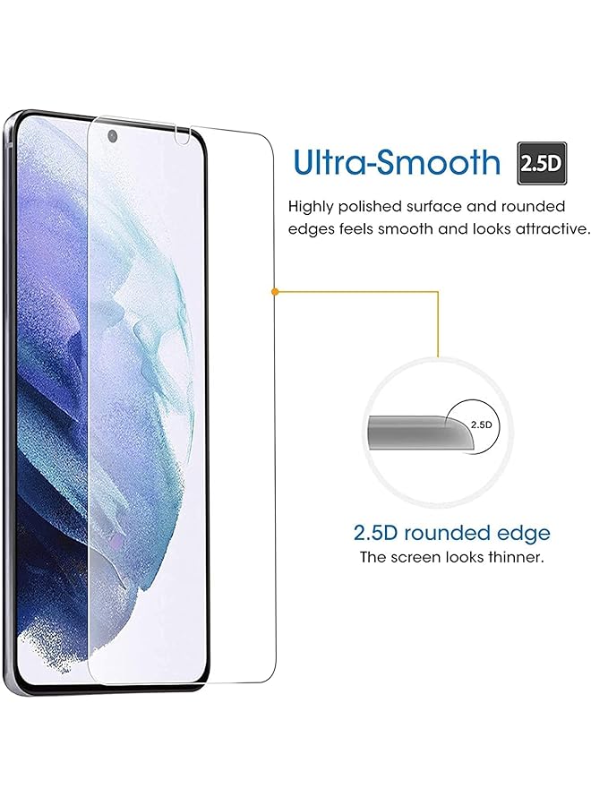 erorex For Galaxy S22 Screen Protector 2 +2 Pack 2 Pcs Full Coverage Tempered Glass Film With 2 Pcs Camera Lens Protector 9H Hardness Fingerprint Unlock Ultra Thin Hd Clear For Samsung Galaxy S22 6.1 Inch  - Image 3